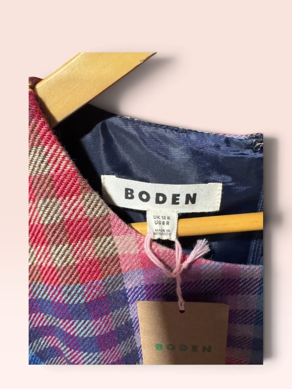 Boden - Annie Check Shift Dress-Rainbow Multigingham - Picture 2 of 3